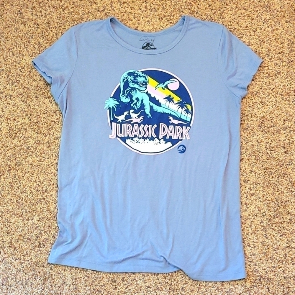 Jurassic Park purple graphic tee XL